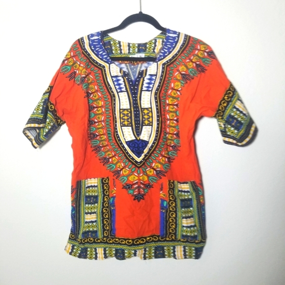 Tops - Vibrant Dashiki Tunic